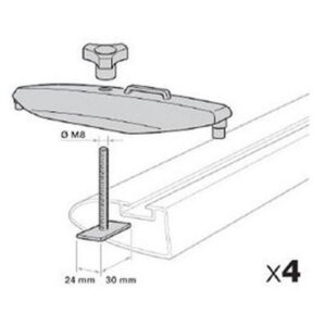 THULE T-track adapter Power-Grip/Fast-Grip 20x20mm
